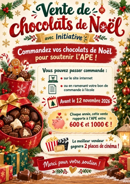 Récompense Vente de chocolat 2026