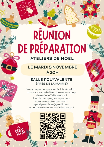 Réunion préparation Ateliers noël 2024